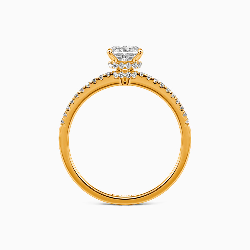 "You Make My Day" 0.8ct Cushion Cut Halo Engagement Ring