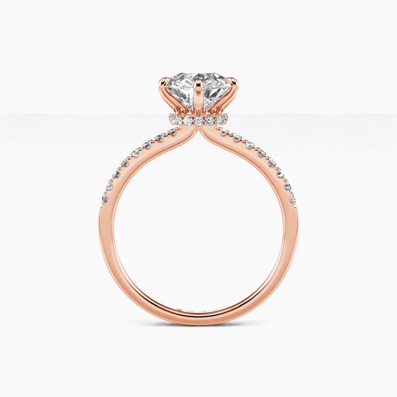 "My Soulmate" 1.5ct Pear Cut Side Stone Engagement Ring