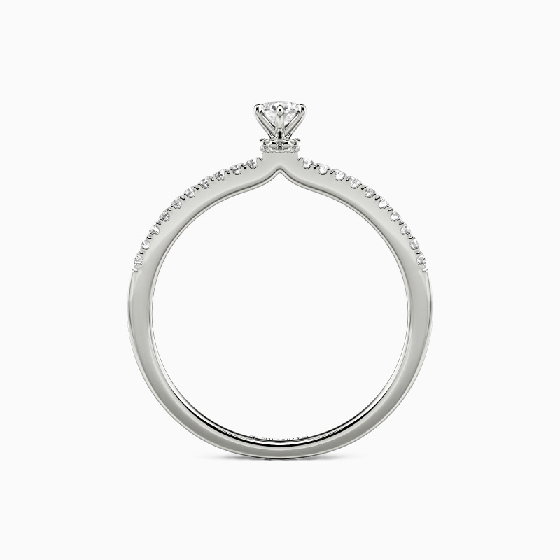 「マイ・ソウルメイト」 0.3ct ペアカット・サイドストーン 婚約指輪