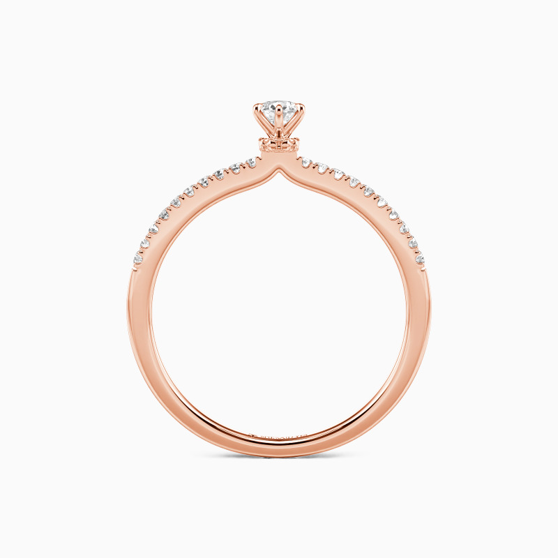 "Meine Seelenverwandte" Verlobungsring 0,8 ct Birnenschliff mit Seitensteinen