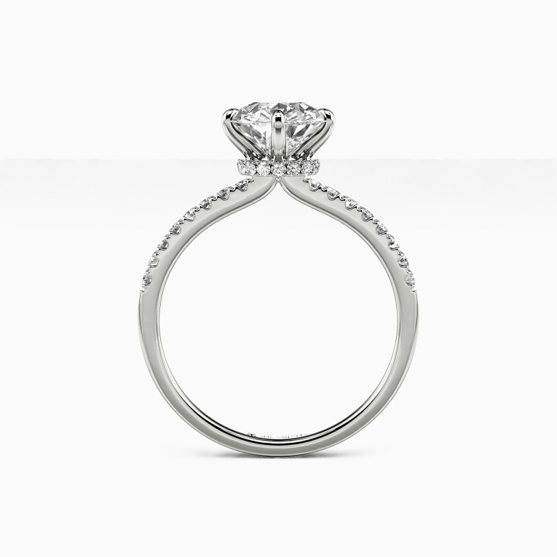 "My Soulmate" 2ct Pear Cut Side Stone Engagement Ring