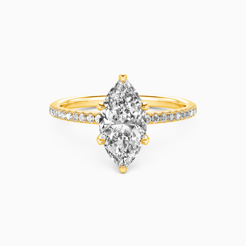 "The Forever Promise" 2ct Marquise Cut Side Stone Engagement Ring