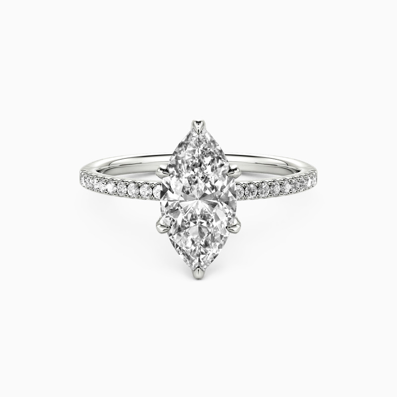 "The Forever Promise" 2ct Marquise Cut Side Stone Engagement Ring