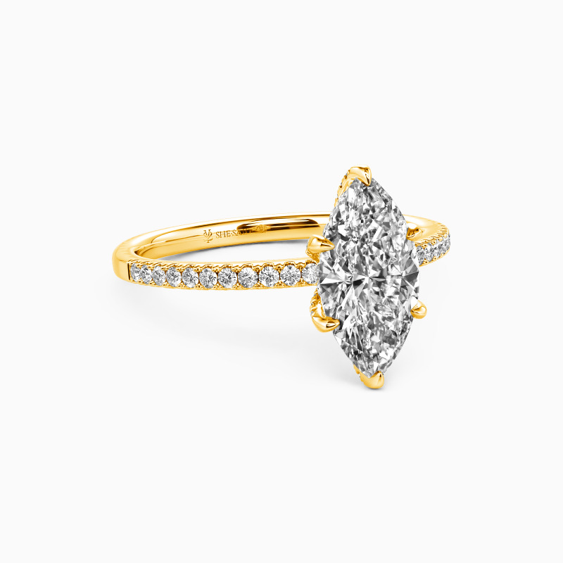 "The Forever Promise" 2ct Marquise Cut Side Stone Engagement Ring