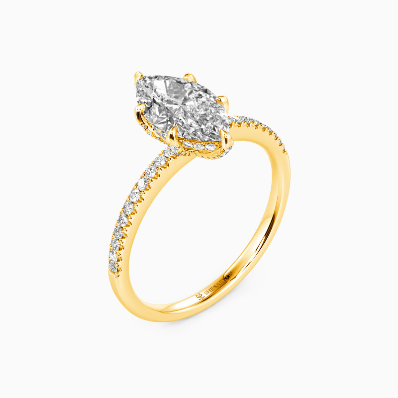 "The Forever Promise" 2ct Marquise Cut Side Stone Engagement Ring