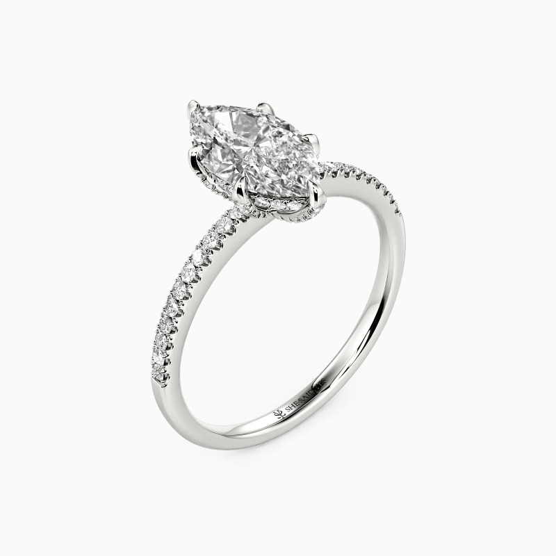 "The Forever Promise" 2ct Marquise Cut Side Stone Engagement Ring