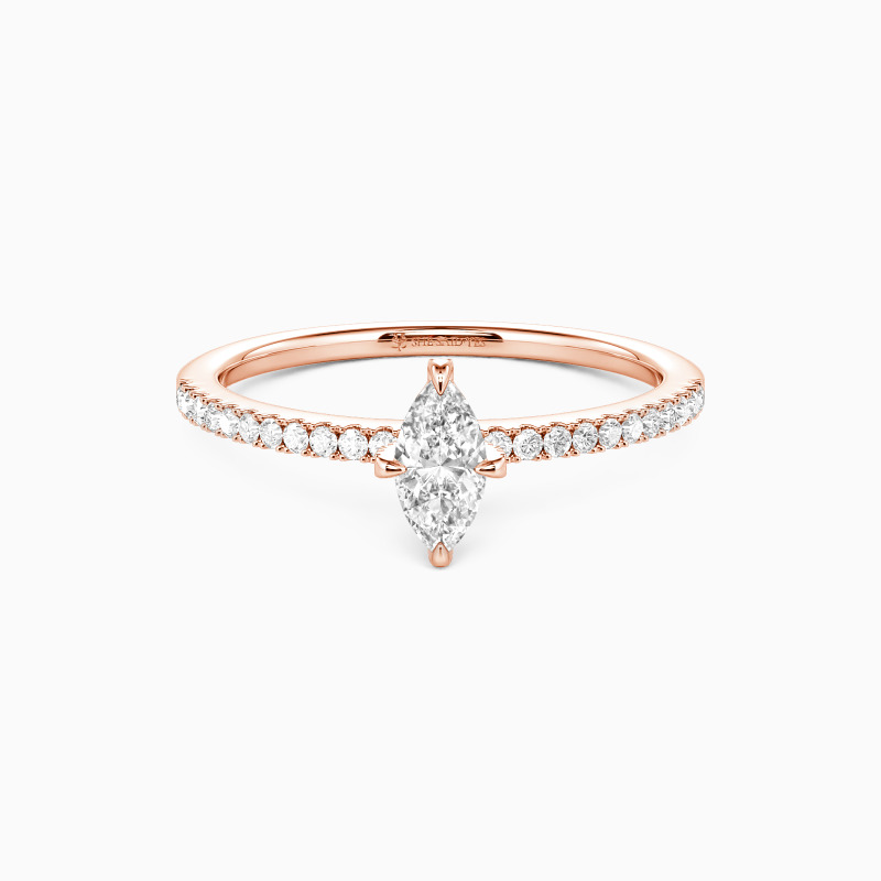 "Das Ewige Versprechen" Verlobungsring 0,5 ct Marquiseschliff mit Seitensteinen