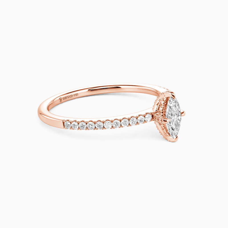 "Das Ewige Versprechen" Verlobungsring 0,5 ct Marquiseschliff mit Seitensteinen