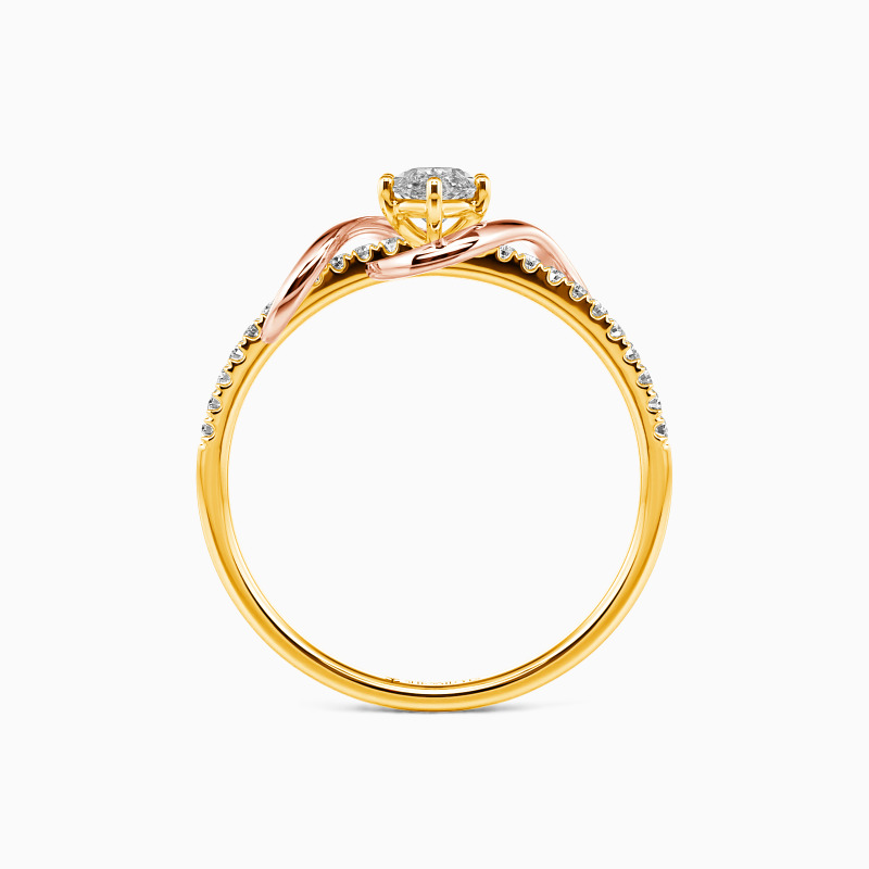"To My Love" 2ct Marquise Cut Side Stone Engagement Ring
