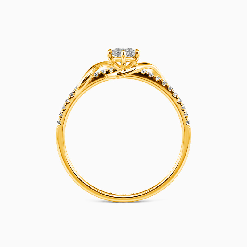 "To My Love" 0.5ct Marquise Cut Side Stone Engagement Ring