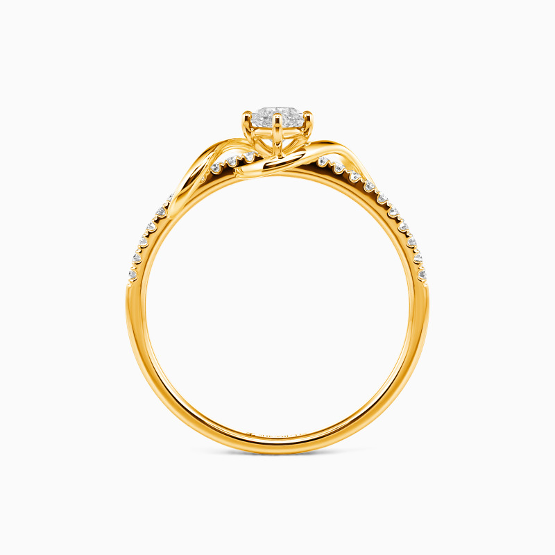 "To My Love" 0.5ct Marquise Cut Side Stone Engagement Ring