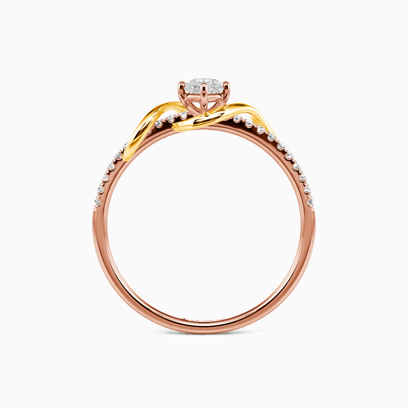 "To My Love" 0.5ct Marquise Cut Side Stone Engagement Ring