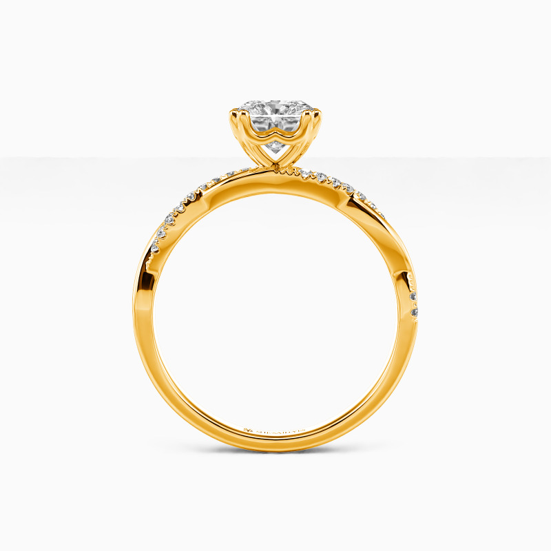 "About You" Cushion Cut Side Stone Engagement Ring