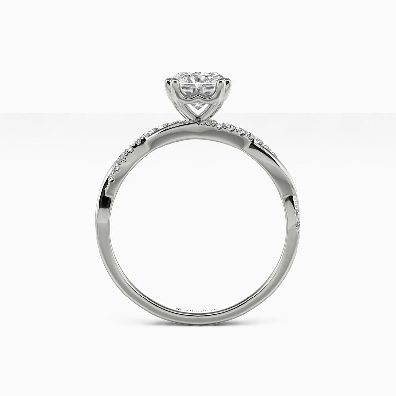 "About You" Cushion Cut Side Stone Engagement Ring