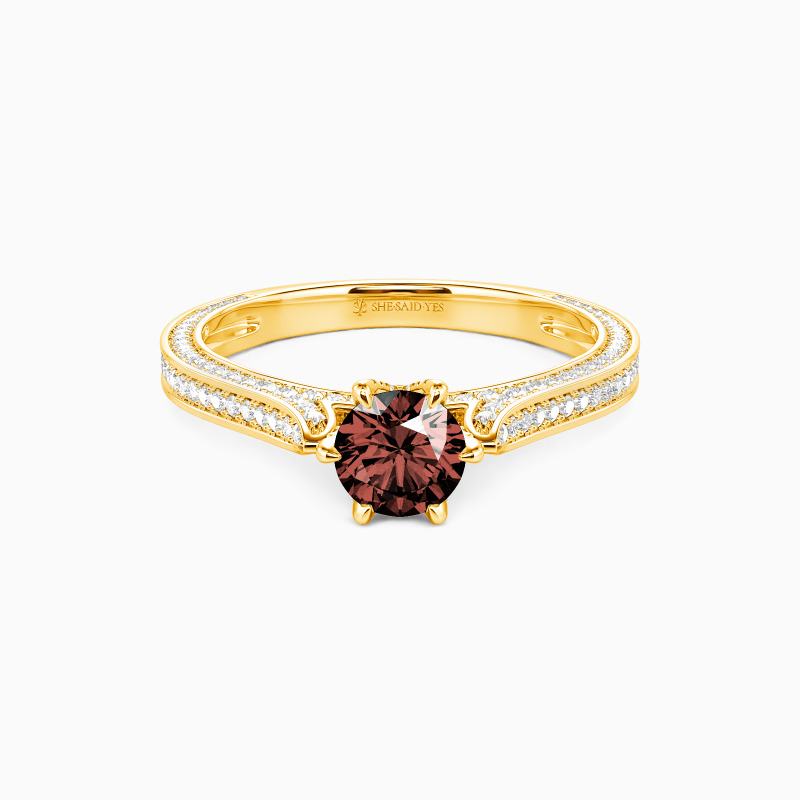 「出会うべくして出会う」 婚約指輪 ラウンド 0.5ct サイドストーン Pt950