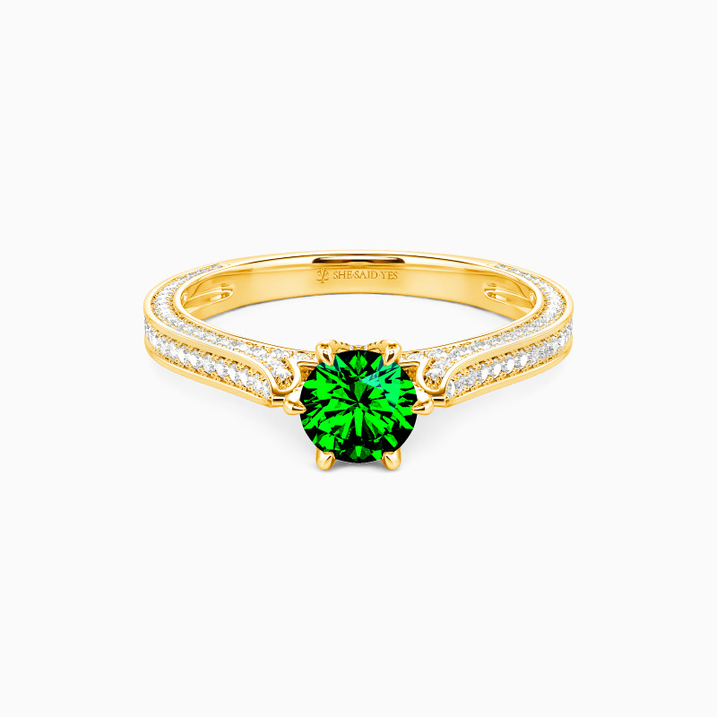 「出会うべくして出会う」 婚約指輪 ラウンド 0.5ct サイドストーン Pt950
