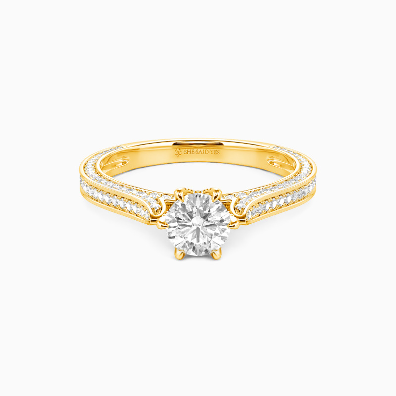 「出会うべくして出会う」 婚約指輪 ラウンド 0.5ct サイドストーン Pt950