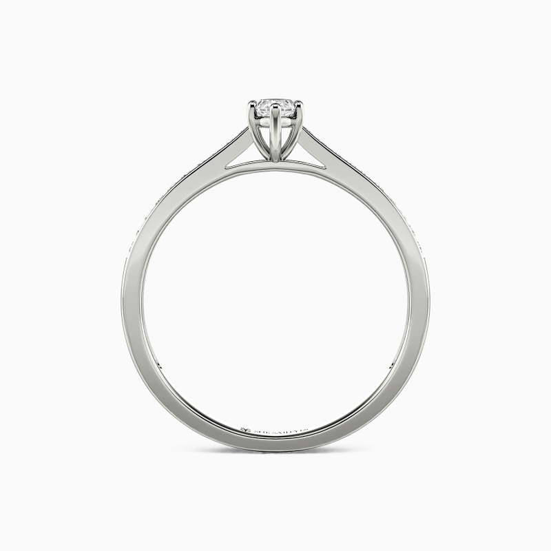 "Meine Ewige Liebe" Verlobungsring 0,3 ct Marquisen-Schliff mit Seitensteinen