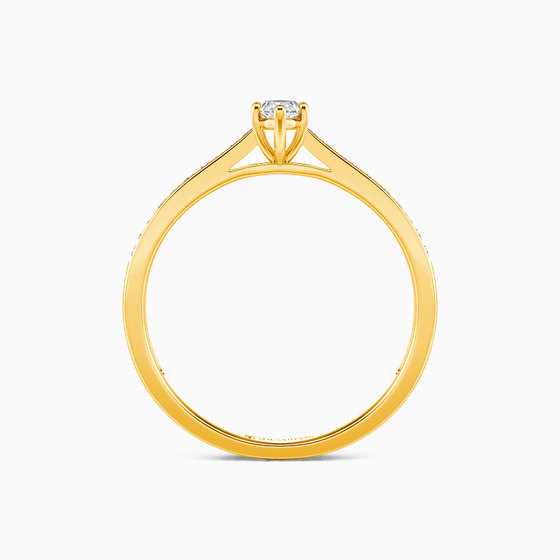 "My Forever Love" 0.5ct Marquise Cut Side Stone Engagement Ring
