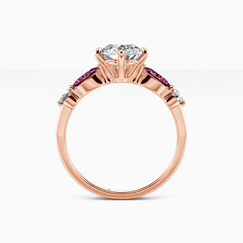 "The Portrait of Love" 1.5ct Pear Cut Side Stone Engagement Ring