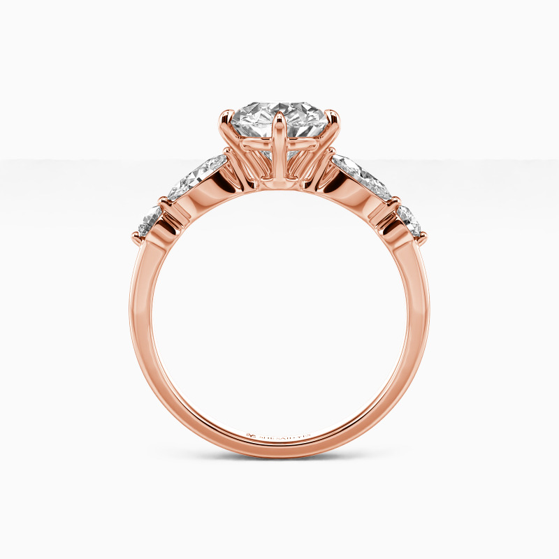 "The Portrait of Love" 2ct Pear Cut Side Stone Engagement Ring