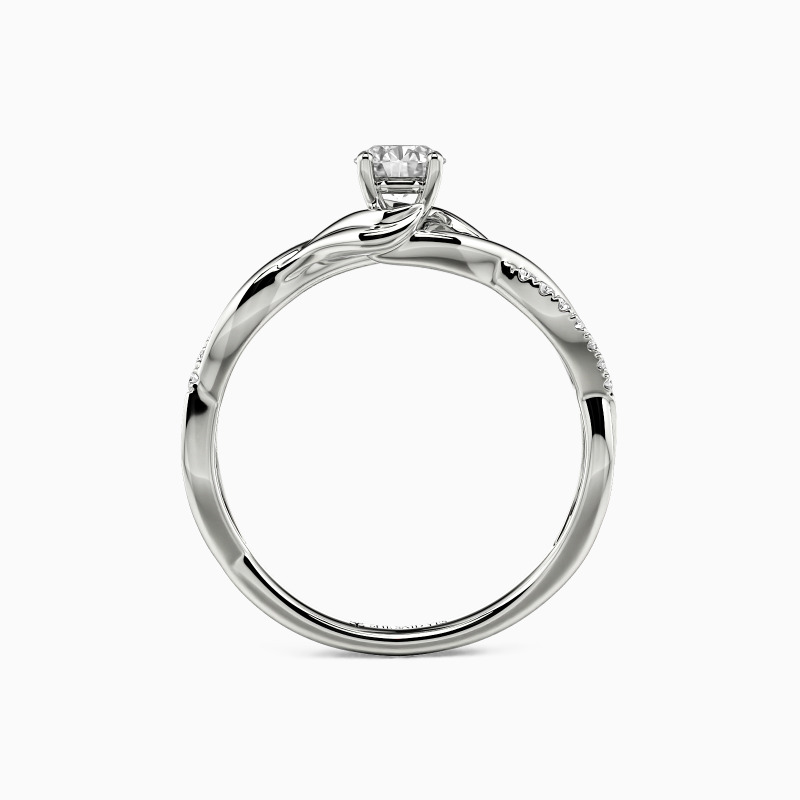 "Here With You" 0.3ct Round Cut Side Stone Engagement Ring