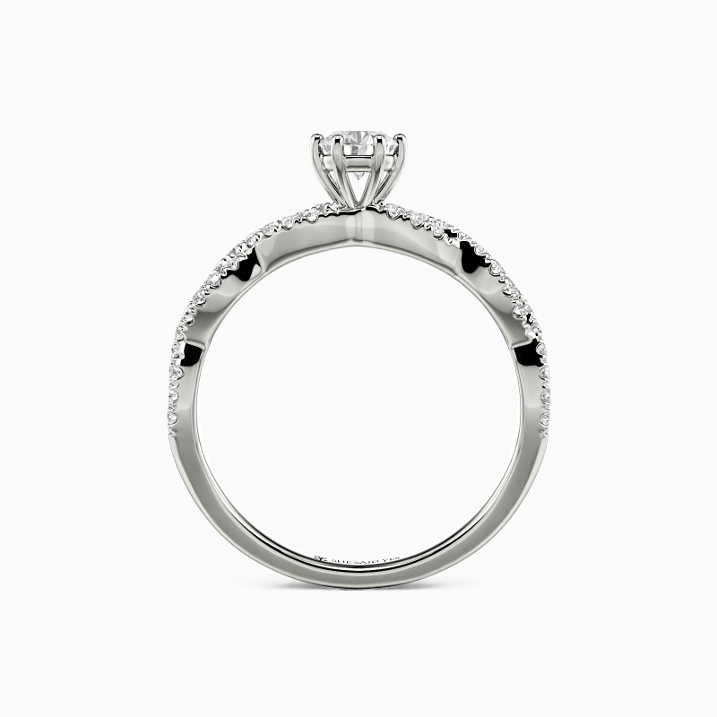 "Love Profusion" 0.5ct Round Cut Side Stone Engagement Ring