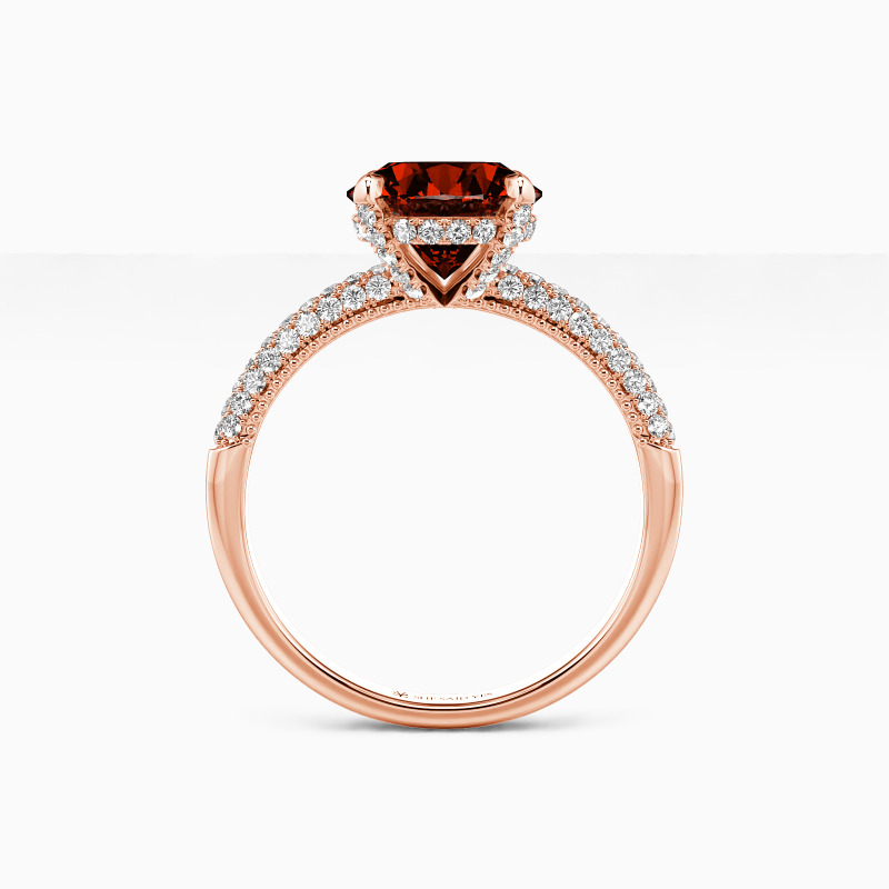 "My Pretty" 2.5ct Round Cut Side Stone Engagement Ring