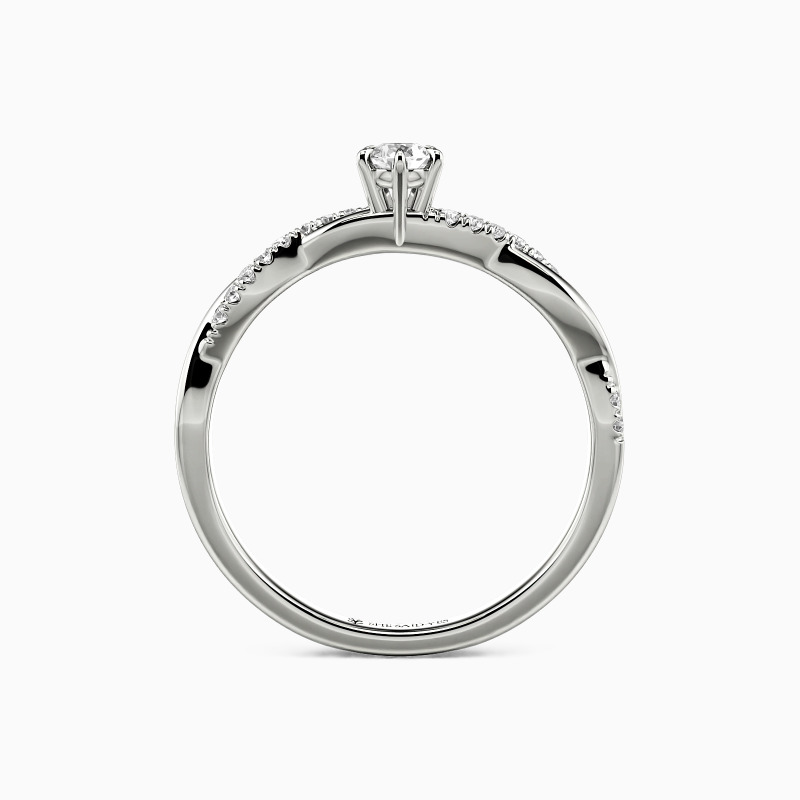 "Word of Honor" 0.3ct Pear Cut Side Stone Engagement Ring