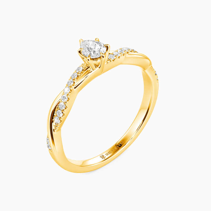 "Ehrenwort" Verlobungsring 0,5 ct Birnenschliff mit Seitensteinen