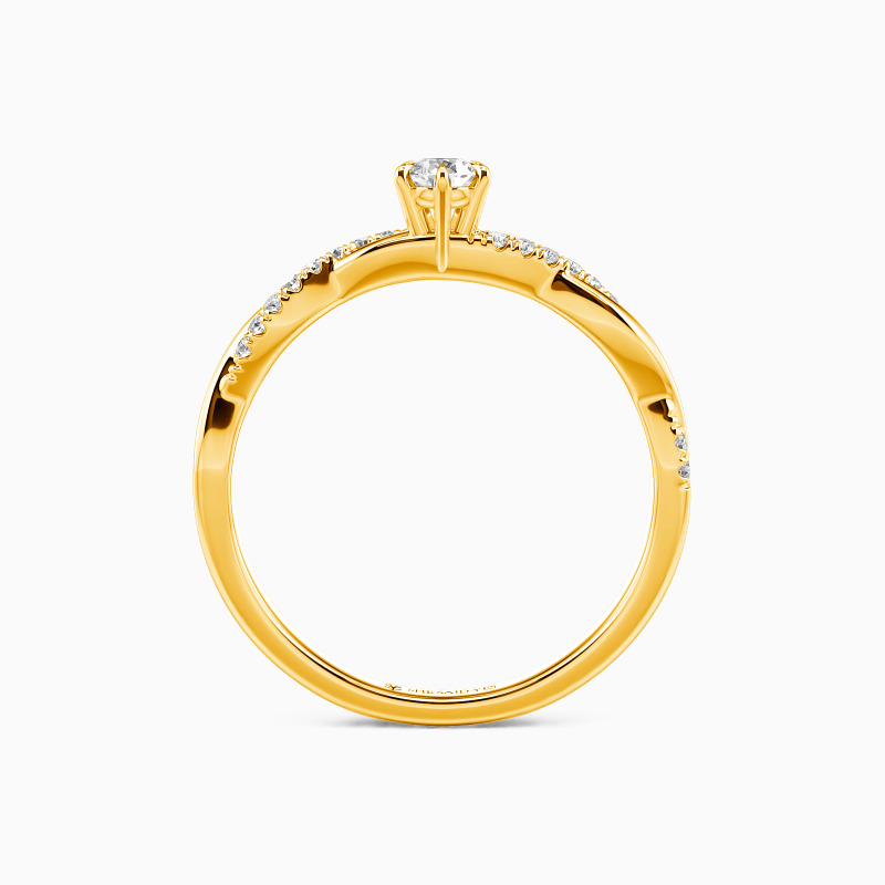 "Ehrenwort" Verlobungsring 0,5 ct Birnenschliff mit Seitensteinen