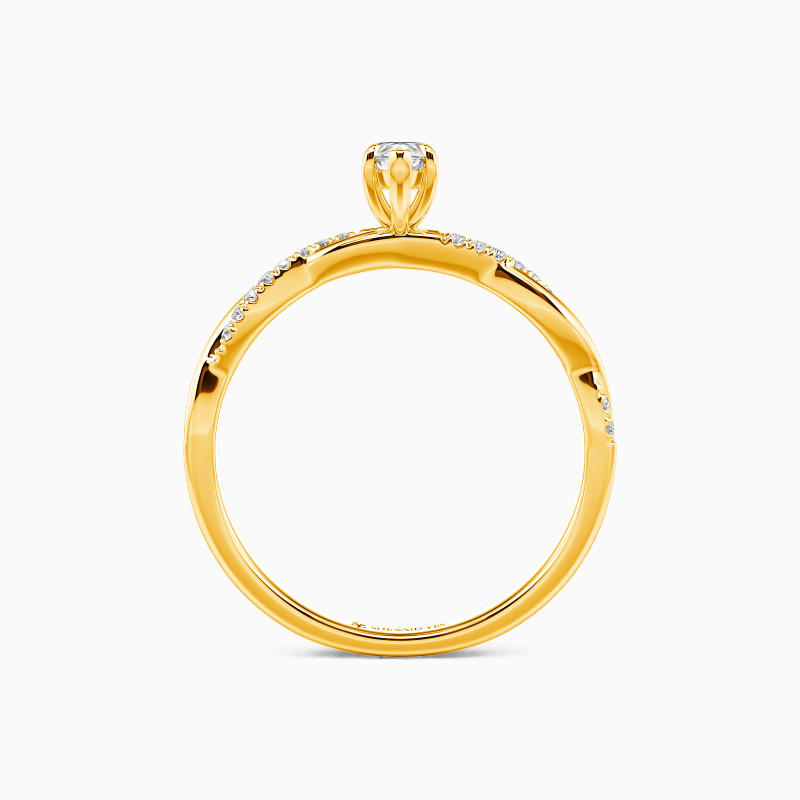 "Timeless Love" 0.5ct Marquise Cut Side Stone Engagement Ring