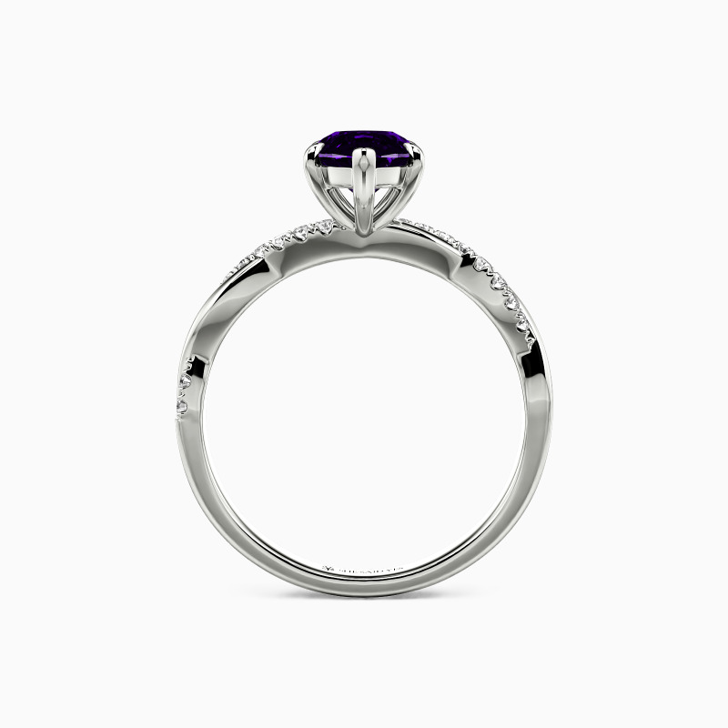 "Timeless Love" Marquise Cut Side Stone Engagement Ring