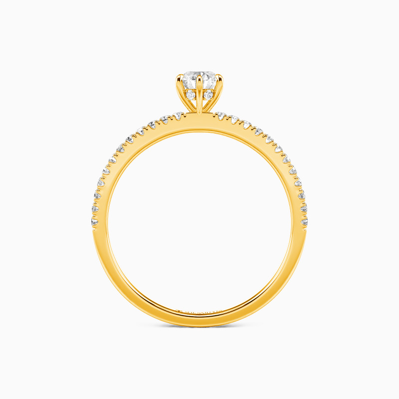 "In The Name Of Love" 0.5ct Round Cut Side Stone Engagement Ring
