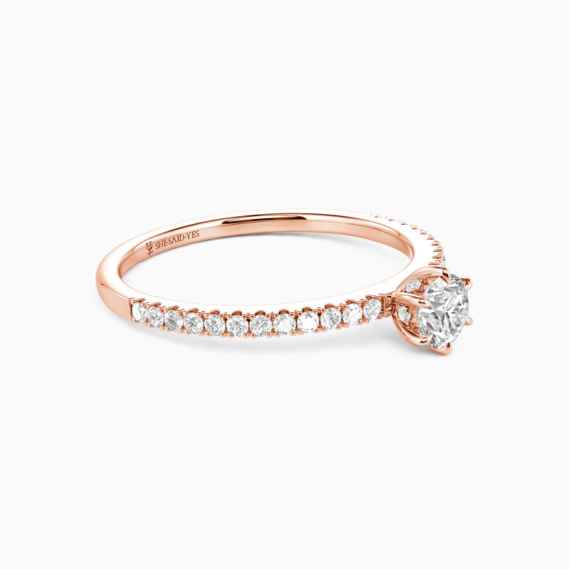 "Im Namen der Liebe" Verlobungsring 0,8 ct Rundschliff mit Seitensteinen