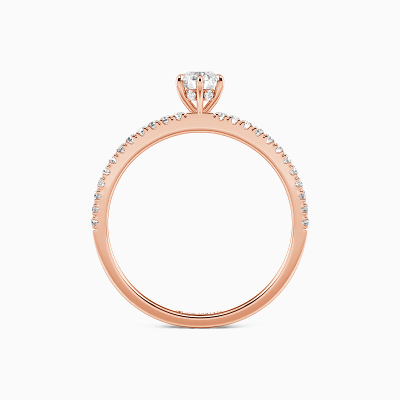 "Im Namen der Liebe" Verlobungsring 0,8 ct Rundschliff mit Seitensteinen