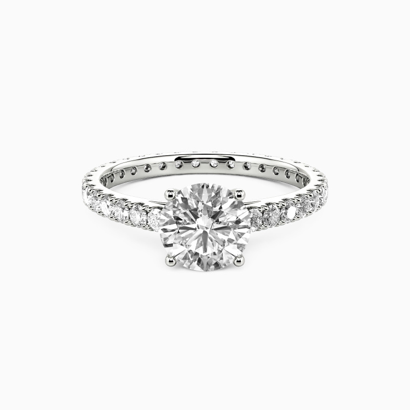 「結ばれるふたり」 1.0ct ラウンドブリリアントカット エタニティ 婚約指輪 Pt950/K18