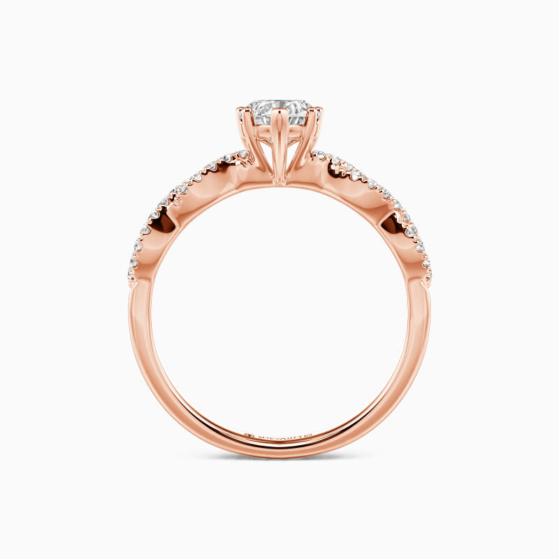"The String Of My Heart" 1ct Heart Cut Side Stone Engagement Ring