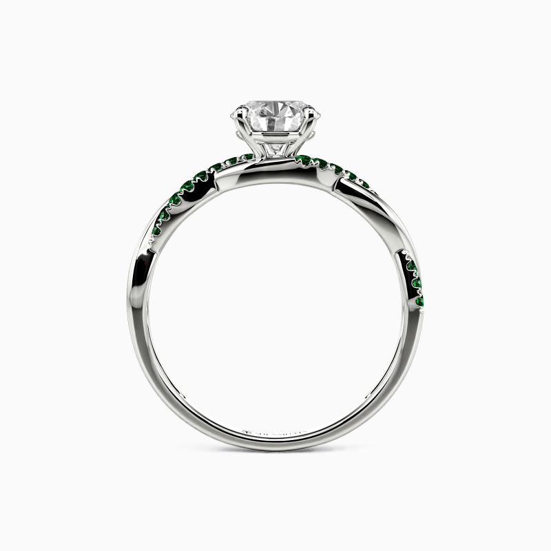 "Be Full Of Tenderness" 1.5ct Round Cut Side Stone Engagement Ring