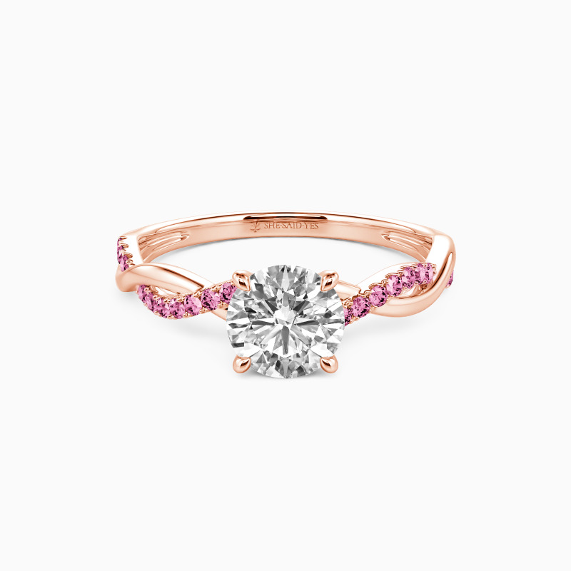 "Be Full Of Tenderness" 2.5ct Round Cut Side Stone Engagement Ring