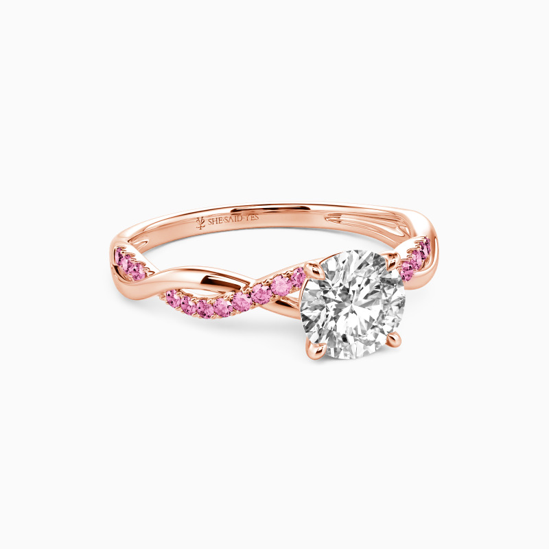 "Be Full Of Tenderness" 2.5ct Round Cut Side Stone Engagement Ring
