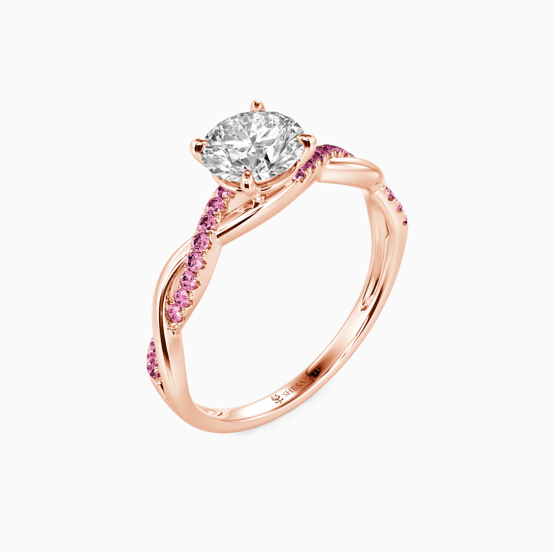 "Be Full Of Tenderness" 2.5ct Round Cut Side Stone Engagement Ring