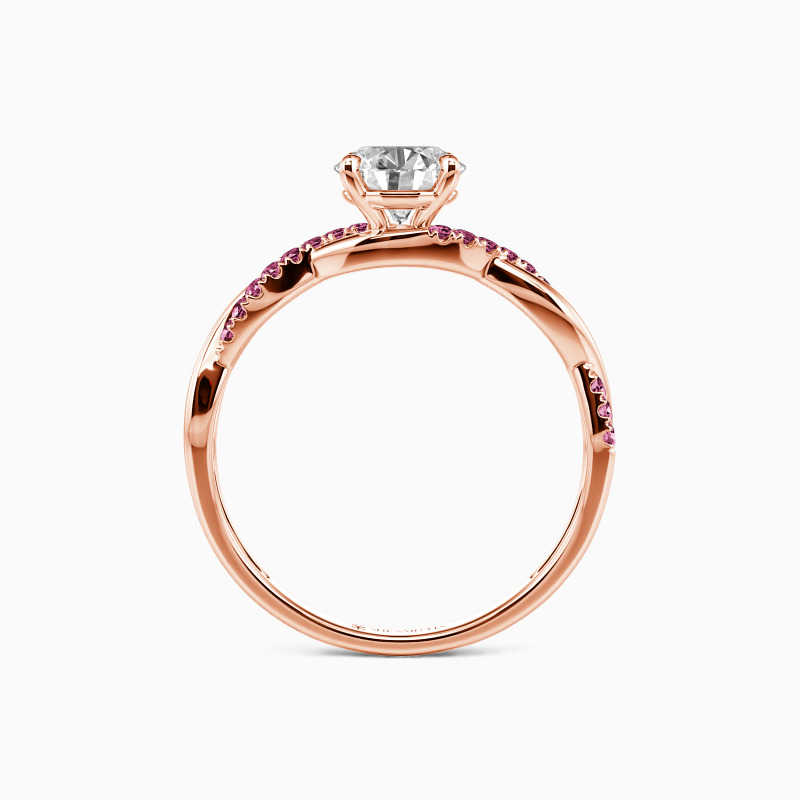 "Be Full Of Tenderness" 2.5ct Round Cut Side Stone Engagement Ring