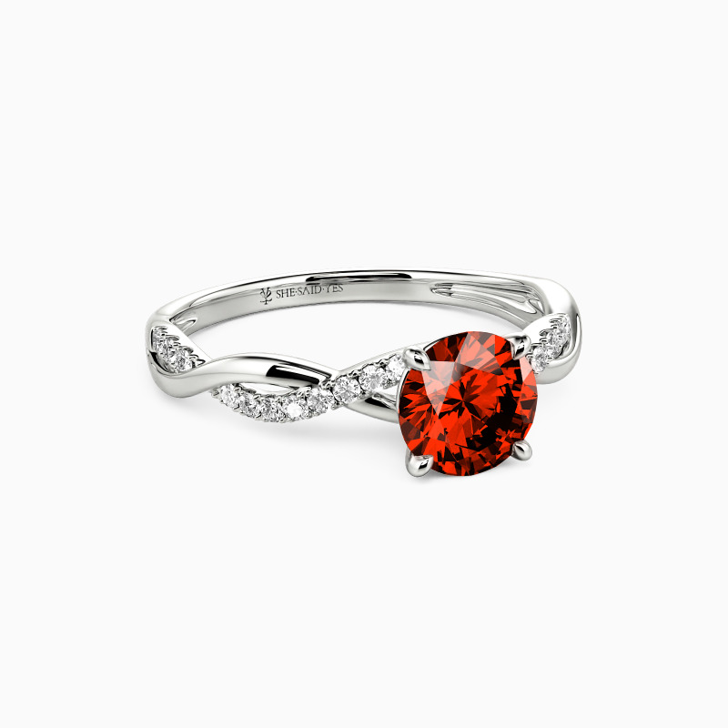 "Be Full Of Tenderness" 3ct Round Cut Side Stone Engagement Ring