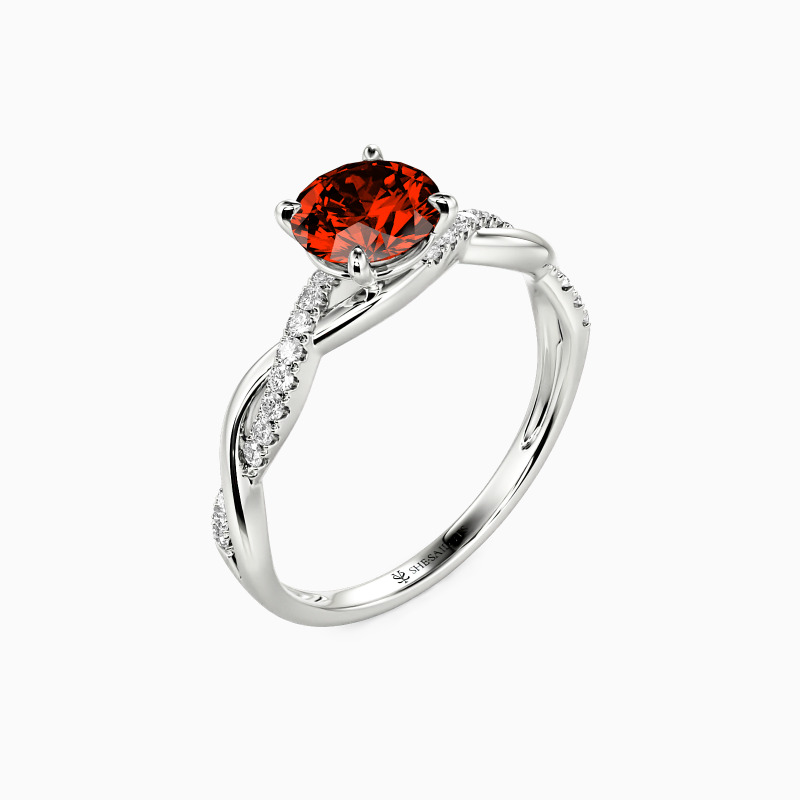 "Be Full Of Tenderness" 3ct Round Cut Side Stone Engagement Ring