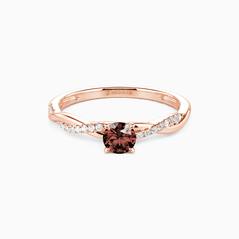 「心の陽だまり」ラウンド 0.3ct サイドストーン 婚約指輪 