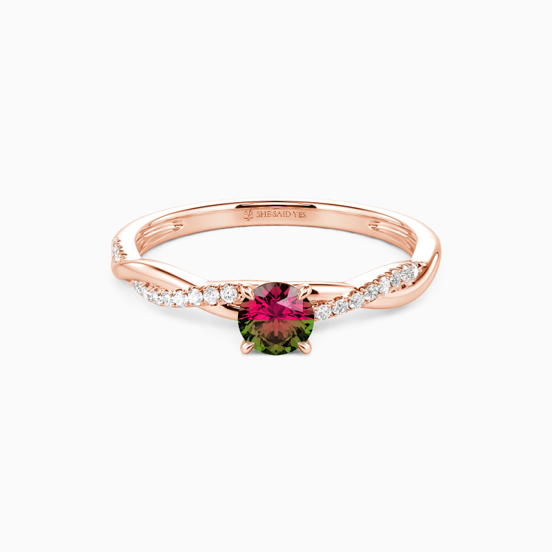 「心の陽だまり」ラウンド 0.3ct サイドストーン 婚約指輪 