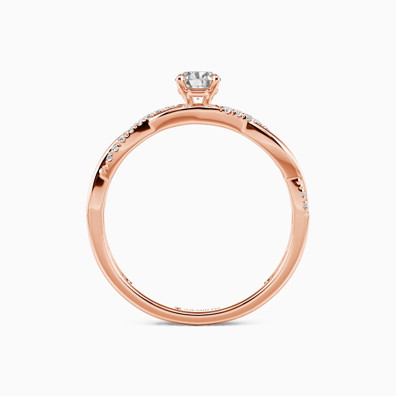 "Voller Zärtlichkeit" Verlobungsring 0,3 ct Rundschliff mit Seitensteinen