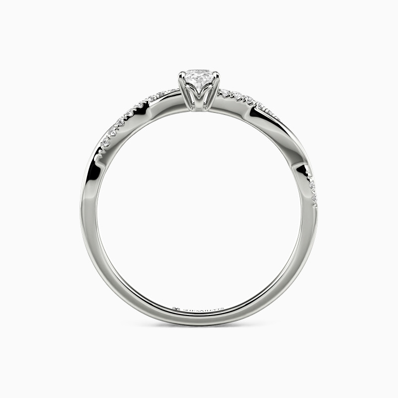 "Umschließe Mich" Verlobungsring 0,3 ct Oval-Schliff mit Seitensteinen