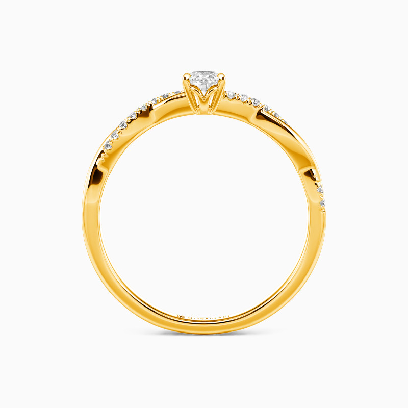 "Umschließe Mich" Verlobungsring 0,5 ct Oval-Schliff mit Seitensteinen